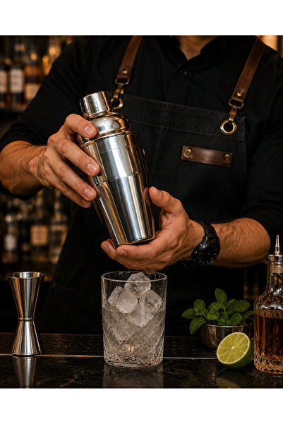 YDGR 550 ml Paslanmaz Çelik Kokteyl Shaker – Profesyonel İçecek Karıştırıcı Bar Shakerı