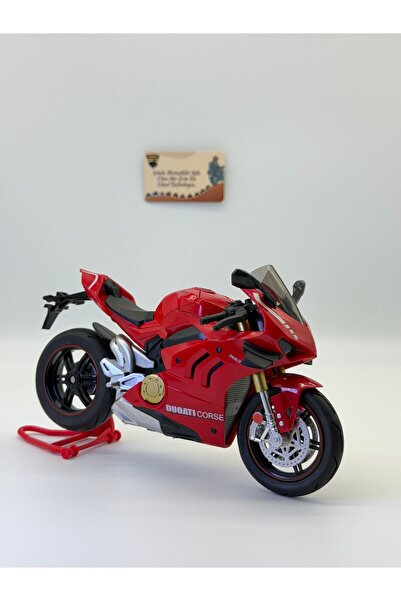 MotoGarage Ducati Panigale V4 Corse 1:10 Ölçek Sesli Işıklı Alloy Model Motos...