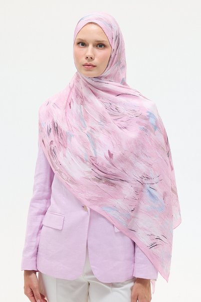 cs camellia scarf Șal Terra Kraş - Roz