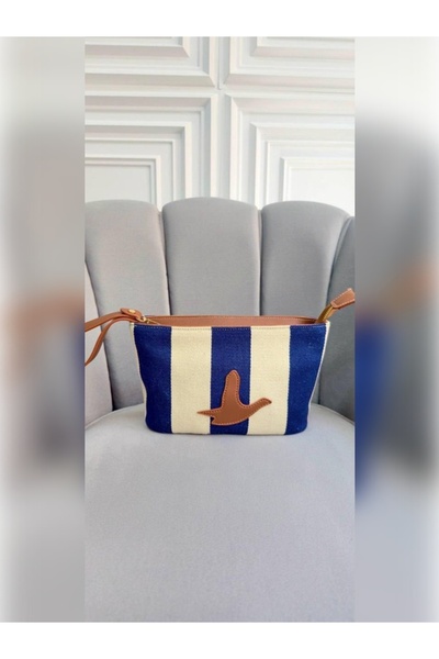 Generic Brand Summer Women's Canvas Handbag Striped Stylish Clutch Model