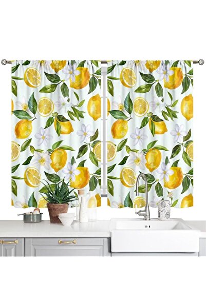 Generic Lemon Kitchen Curtains Country Farmhouse Rustic Nature Flower Fruit L...