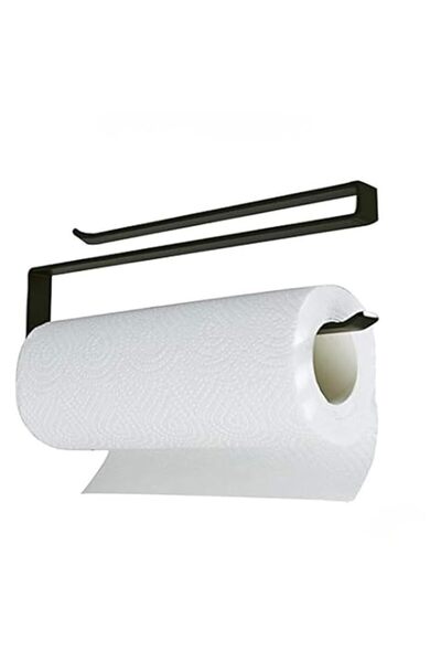 Generic Black Iron Door Mount Paper Towel Holder (Pack of 1) | No Drill Tissu...