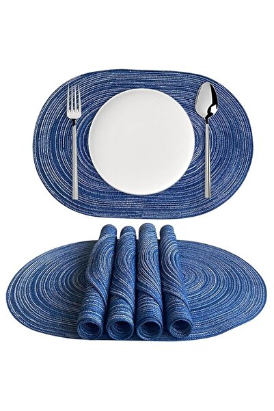 Generic Tazweeq 3Pcs Oval Placemats, Woven Placemats, Heat Resistant Non-Slip...