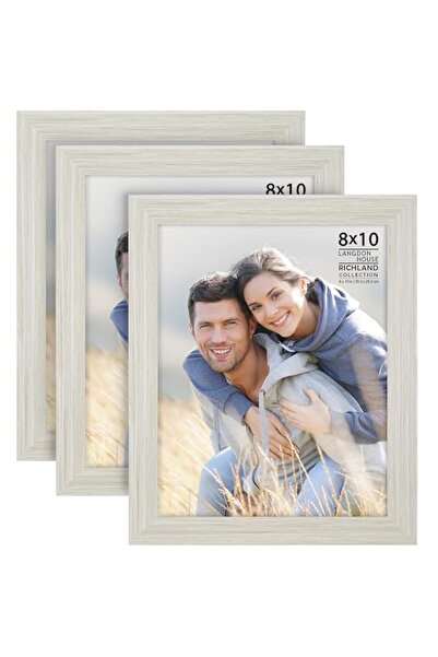 Generic Brand Langdon House 8x10 Picture Frames (Almond White, 3 Pack) Wood G...