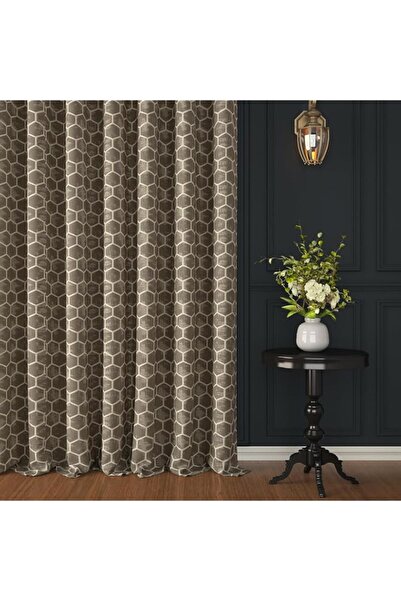 Generic Brand Story@Home Semi Blackout Kitchen Plain Azurio Jacquard Curtain ...