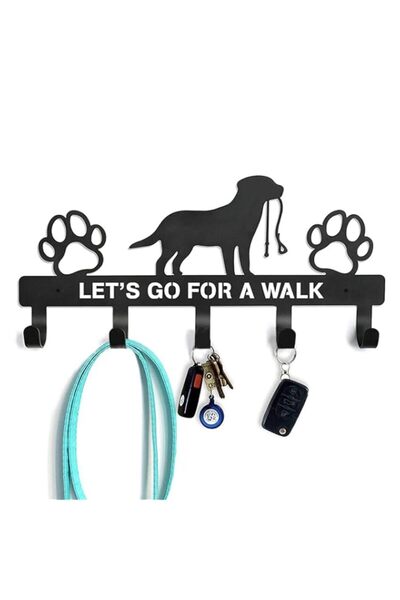 Generic 5-Hooks Dog Leash Holder for Wall,Doorway Dog Hooks for Wall,Dog Outd...