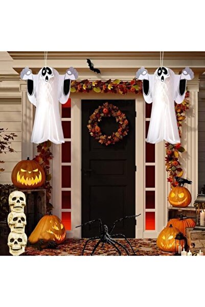 Generic Brand MUMOO BEAR Halloween Ghost Hanging Decoration 2Pcs White Ghost ...