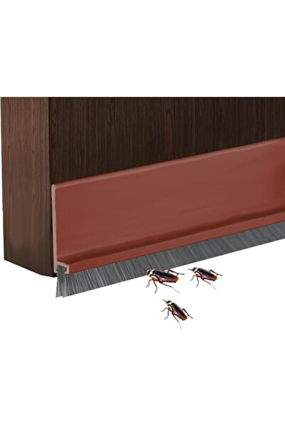 Generic Brand 39-Inch Adjustable Under Door Seal with Brush, Brown Rubber Doo...