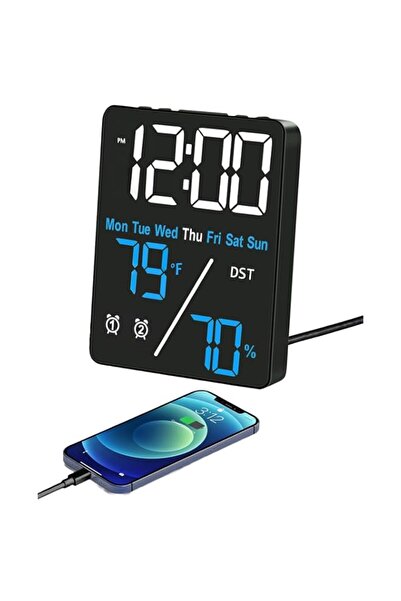 Generic Brand LED Electric Alarm Clock for Bedrooms, Digital Clock Large Disp...