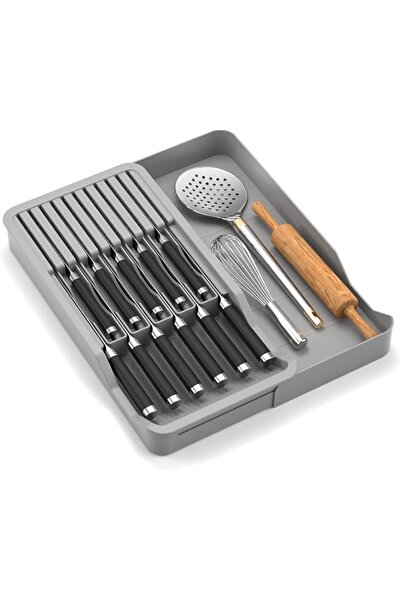 Generic Excefore Drawer Knife Block,Kitchen Knife Drawer Organizer,2 Tier Kni...
