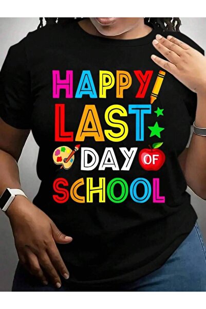 9JY Happy Last Day Of Graduation Graduate Teacher Student Back To School Blac...