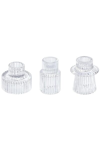 Generic Vixdonos Glass Candlestick Holders Tealight Candle Holders for Table ...