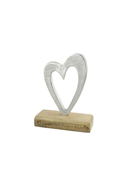 Generic Brand Twenty Two Perfect Years 22nd Anniversary Rustic Metal Heart De...