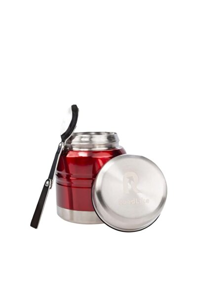 Generic Vacuum Insulated Stainless Steel Food Thermos with Folding Spoon (350...