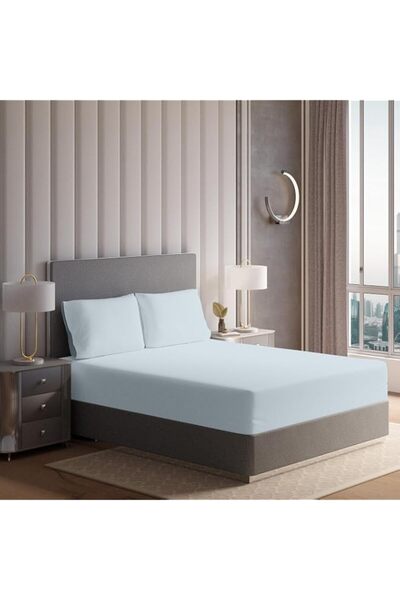 Generic Color Sense Cotton Rich Percale Fitted Sheet for Super King Bed (200x...