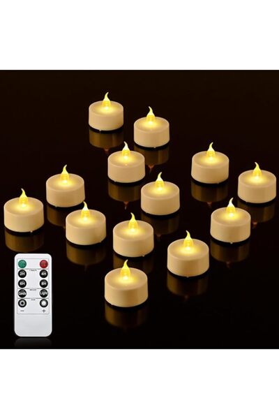 Generic cimetech LED Tea Lights with Remote Control and Timer, Battery Operat...