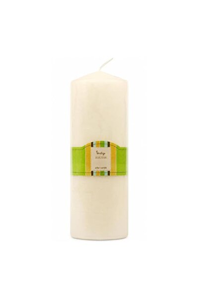 Generic Brand Vertigo Ivory Pillar Candle – Unscented & Smokeless Long-Burnin...