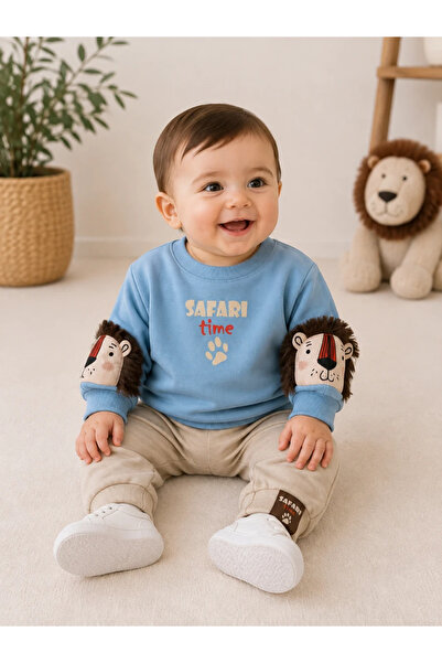 hümabebe Seasonal 2-Piece Baby Boy Set with Lion Detail on the Sleeves