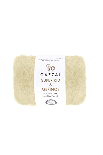 GAZZAL İPLİK Gazzal Super Kid Merinos – Mohair and Merino Wool Blended Hand K...