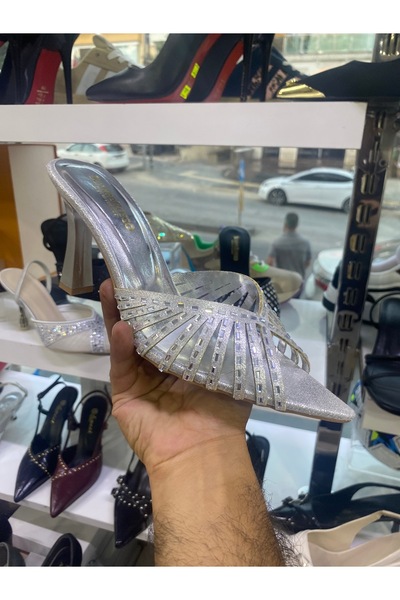 BARIŞ AKBULUT Stoned Pointed Toe Slippers