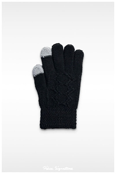 PIECE SIGNATURE Autumn and Winter Warm Double Layer Thick Gloves Touch Screen...