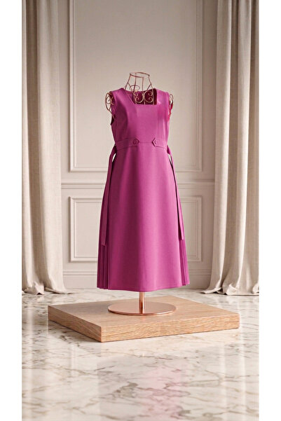 AdwaaReem Elegant Pink Primary School Uniform with Square Collar Design and S...