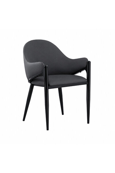 LastHome Last Home | Single Leather Chair Dark Grey