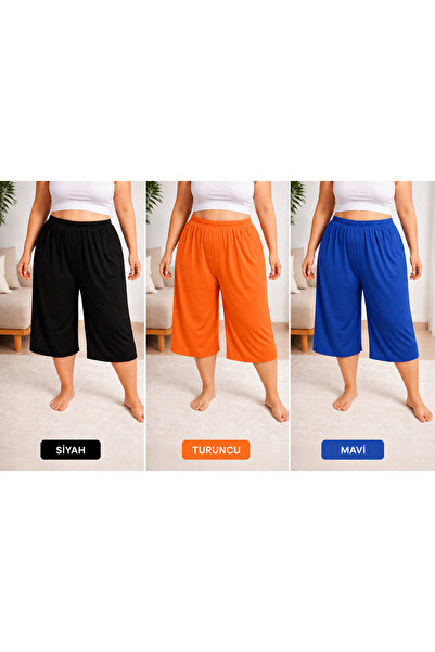 SEWANO 3-Pack Oversize Combed Cotton Capri Shorts – Plus Size