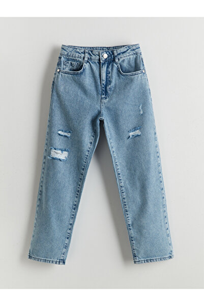 LC Waikiki Nevavm Regular Fit Girls' Jean Pants with Difference in Color