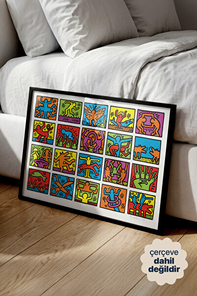 Persona Istanbul Keith Haring Retrospect - Sanat Posteri (Çerçevesiz)