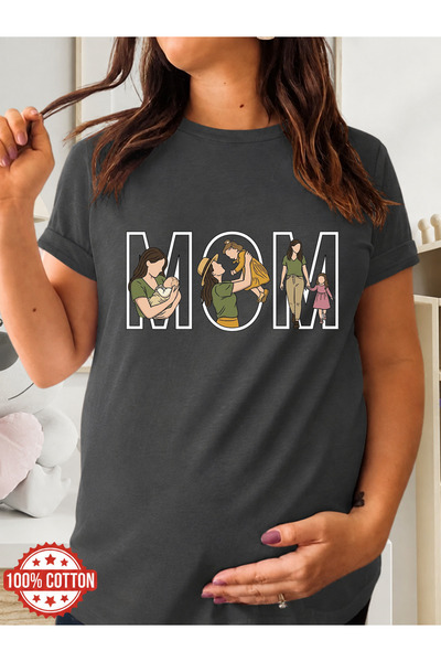 l'eivor Μπλουζάκι εγκυμοσύνης με στάμπα "Girl's Mother Mom" από 100% βαμβάκι