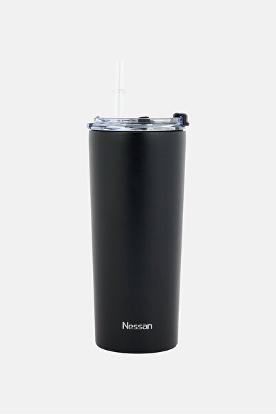 Nessan Double Wall Stainless Steel Travel Mug 600 ml, Black