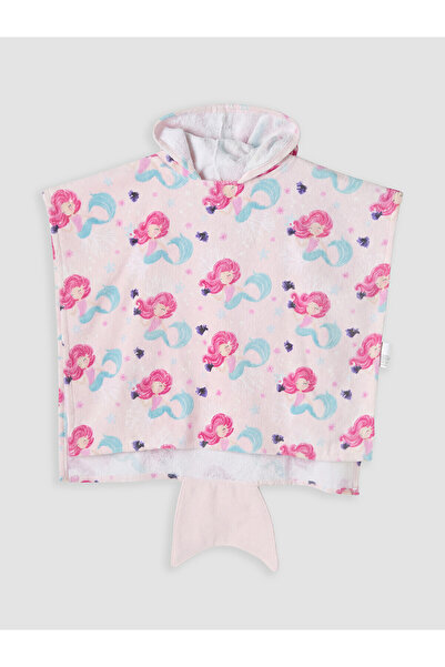 LC Waikiki NEVAVM Πετσέτα Poncho για κορίτσια με στάμπα Γοργόνας και διαφορά ...