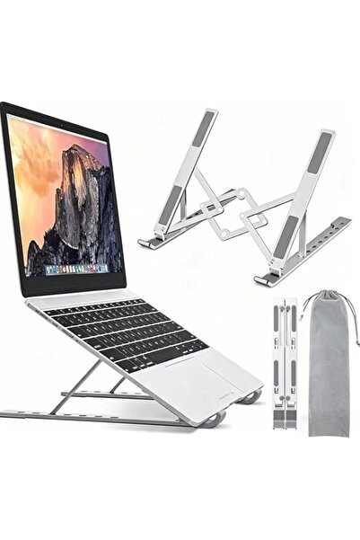 Generic Laptop Stand for Desk, Adjustable Laptop Riser ABS+Silicone Foldable ...