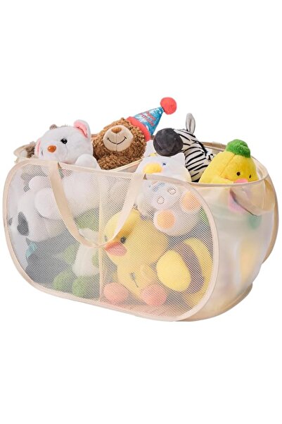 Generic Large Foldable Toy Storage Bin with 2 Compartments and Sturdy Handles...