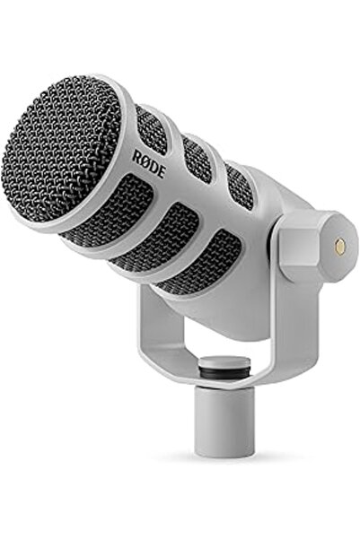 Genel Markalar RØDE Podmic, Profesyonel Dinamik Podcast Mikrofon, Beyaz