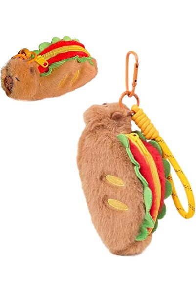 OEM Breloc portofel pentru monede în formă de hamburger cu capibara, pandanti...