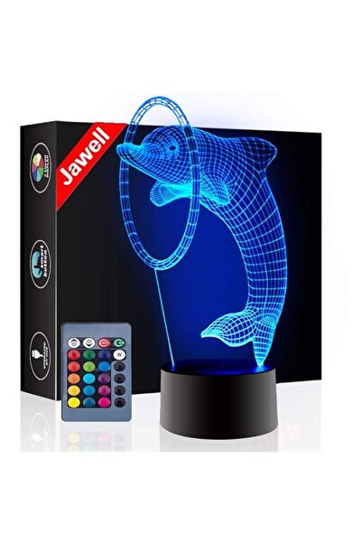 Generic Christmas Gift Dolphin 3D Illusion Lamp Night Light Beside Table Lamp...
