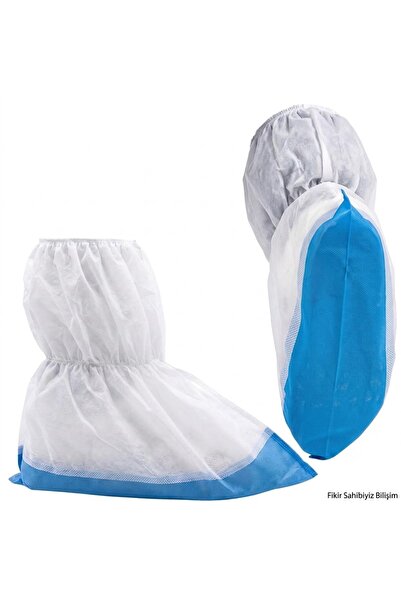 PRİVATE 250 Pieces of Cpe Non-Slip Sole Interlining Cloth Boot Covers - Long ...