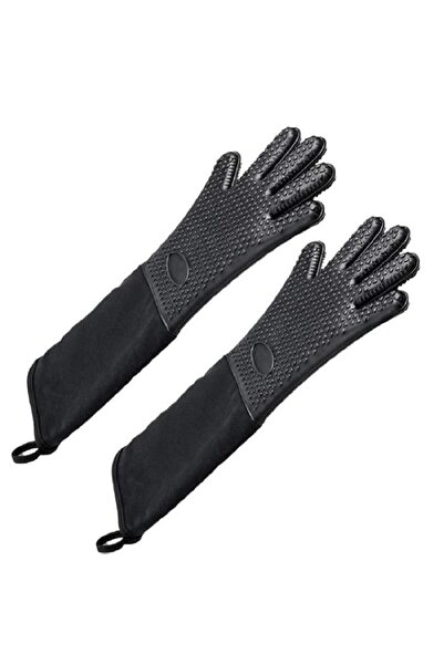 Generic Extra Long Professional Silicone Oven Mitts with Quilted Liner, Durab...