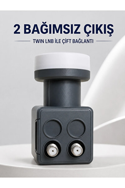 Epilons Çift Çıkışlı Twin Lnb 4k Ultra Hd Uyumlu Ku Band Uydu Anten Başlığı 0...