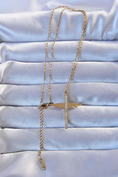 online kapsulavm avm alışveriş 316L Steel Gold Color Zircon Stone Mikail Neck...