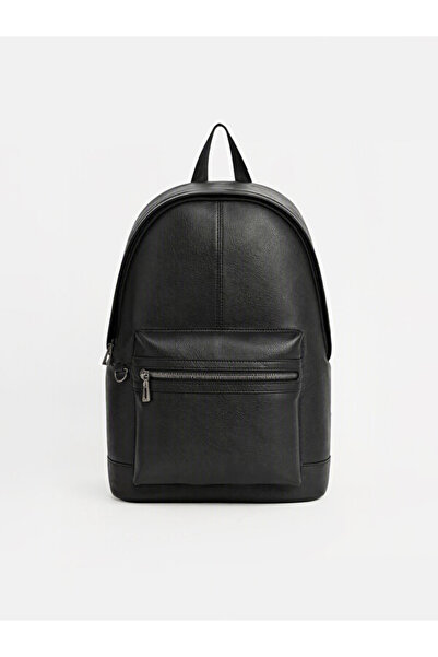 LC Waikiki Rmz Gi̇yi̇m Farkiyla Leather Look Men's Backpack