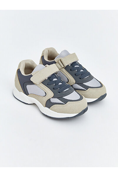 LC Waikiki Lcw Steps Gray Lace-Up and Velcro Boys' Sports Shoes