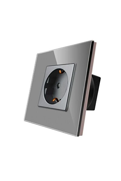 OEM Luxion LXD-1MP010G-GY единичен шуко контакт, за вграждане, защитен контак...