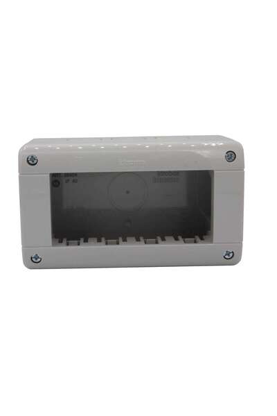 OEM Cadru aparent Matix Bticino 25404, 4 module, IP40, gri, pentru priza / in...