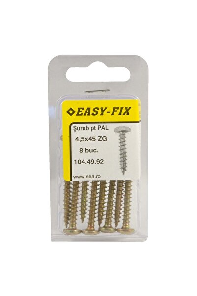 OEM Surub pentru PAL / lemn, cu cap bombat, cruce, Easy-Fix, otel, zincat gal...
