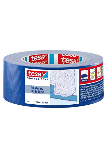 OEM Banda mascare textila tesa 4363, albastru, interior / exterior, 25 m x 50 mm