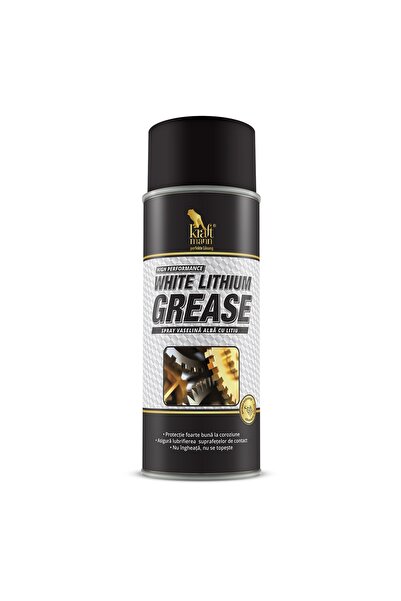 OEM Spray auto, vaselina alba, cu litiu, Kraftmann White Lithium Grease, 450 ml