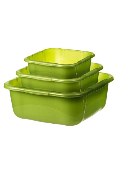 OEM Lighean universal patrat, plastic, diverse culori, set 3 bucăți, 4 L / 7 ...